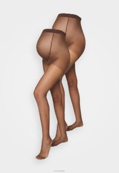 Anna Field Sko 4NHR41100 Anna Field 20 den 2 pakke strømpebukser mørkebrune kvinder