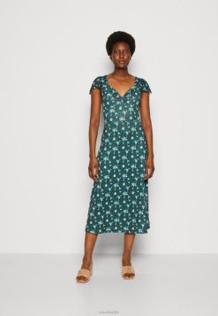 Anna Field Sko 4NHR4110 Anna Field jersey kjole grøn/flerfarvet kvinder