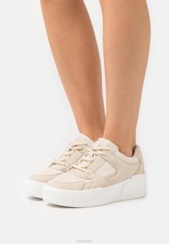 Anna Field Sko 4NHR41217 Anna Field sneakers i læder beige kvinder