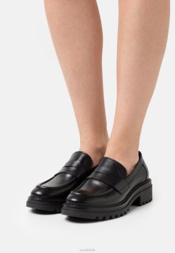 Anna Field Sko 4NHR41817 Anna Field læder slip-ons sort kvinder