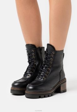 Anna Field Sko 4NHR42036 Anna Field vinterstøvler i læder sorte vinterstøvler kvinder