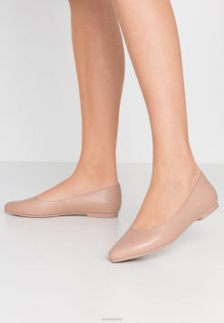 Anna Field Sko 4NHR42069 Anna Field læder ballet pumps beige kvinder
