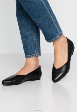 Anna Field Sko 4NHR42090 Anna Field læder ballerinaer ballet pumps sort kvinder
