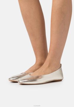 Anna Field Sko 4NHR42108 Anna Field læder ballet pumps guld kvinder