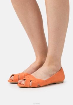 Anna Field Sko 4NHR42153 Anna Field peeptoe ballet pumps orange kvinder