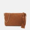 Anna Field Sko 4NHR42438 Anna Field læder clutch cognac kvinder