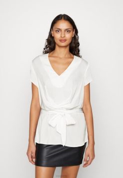 Anna Field Sko 4NHR4323 Anna Field print t-shirt off-white kvinder