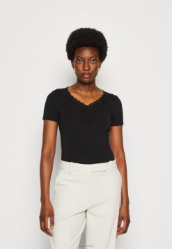 Anna Field Sko 4NHR4353 Anna Field print t-shirt sort kvinder