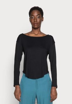 Anna Field Sko 4NHR4542 Anna Field basic langærmet top sort kvinder