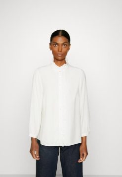 Anna Field Sko 4NHR4677 Anna Field button-down bluse råhvid kvinder