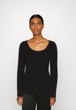 Anna Field Sko 4NHR4848 Anna Field trøje med knapdetalje sort kvinder