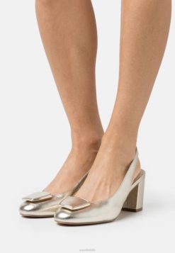 Anna Field Støvler 4NHR41630 Anna Field læder klassiske hæle guld kvinder