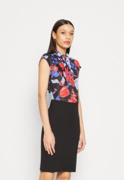 Anna Field Støvler 4NHR4184 Anna Field jersey kjole sort/rød/blå kvinder