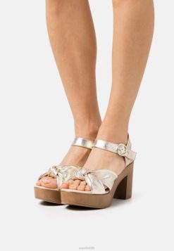 Anna Field Støvler 4NHR41888 Anna Field læder træsko guld kvinder