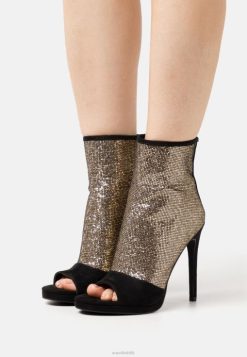 Anna Field Støvler 4NHR41915 Anna Field klassiske ankelstøvler i guld kvinder