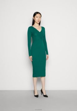 Anna Field Støvler 4NHR4196 Anna Field v ausschnitt bodycon midi strickkleid skiftekjole grøn kvinder