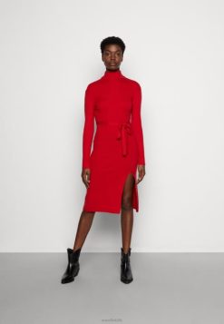 Anna Field Støvler 4NHR4232 Anna Field rollkragen ripp mini strikkleid mit gürtel trøje kjole rød kvinder