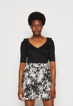 Anna Field Støvler 4NHR4268 Anna Field print t-shirt sort kvinder