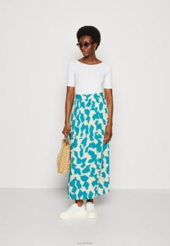 Anna Field Støvler 4NHR4292 Anna Field print t-shirt lyseblå/hvid kvinder