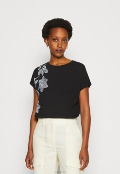 Anna Field Støvler 4NHR4331 Anna Field print t-shirt sort kvinder