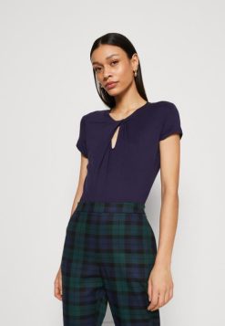 Anna Field Støvler 4NHR4355 Anna Field print t-shirt mørkeblå kvinder