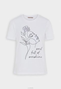 Anna Field Støvler 4NHR4364 Anna Field print t-shirt hvid kvinder