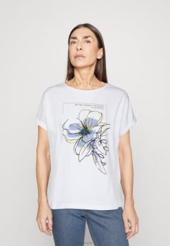 Anna Field Støvler 4NHR4367 Anna Field print t-shirt hvid kvinder