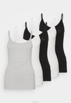 Anna Field Støvler 4NHR4445 Anna Field 5 pak top sort/hvid/broget lysegrå kvinder