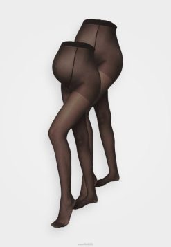 Anna Field Tasker 4NHR41095 Anna Field 20 den 2-pak strømpebukser sorte kvinder