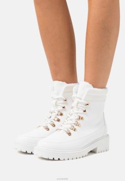 Anna Field Tasker 4NHR42046 Anna Field vinterstøvler med snøre ankelstøvler hvide kvinder