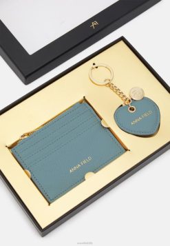 Anna Field Tasker 4NHR42664 Anna Field sæt visitkortholder blå kvinder