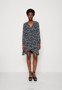 Anna Field Tasker 4NHR427 Anna Field dagskjole sort/multifarvet kvinder