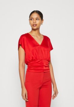 Anna Field Tasker 4NHR4303 Anna Field print t-shirt rød kvinder