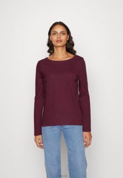 Anna Field Tasker 4NHR4567 Anna Field langærmet top mørkerød kvinder