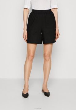 Anna Field Tasker 4NHR4858 Anna Field hør mix shorts sorte kvinder